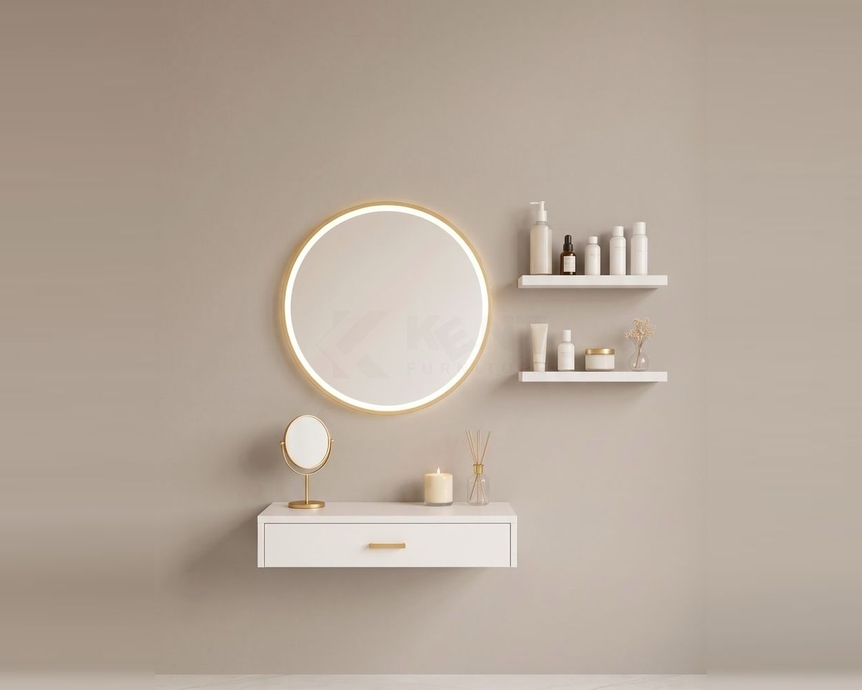 White Wall Vanity
